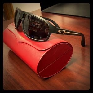 Pair of Cartier sunglassss black & brown